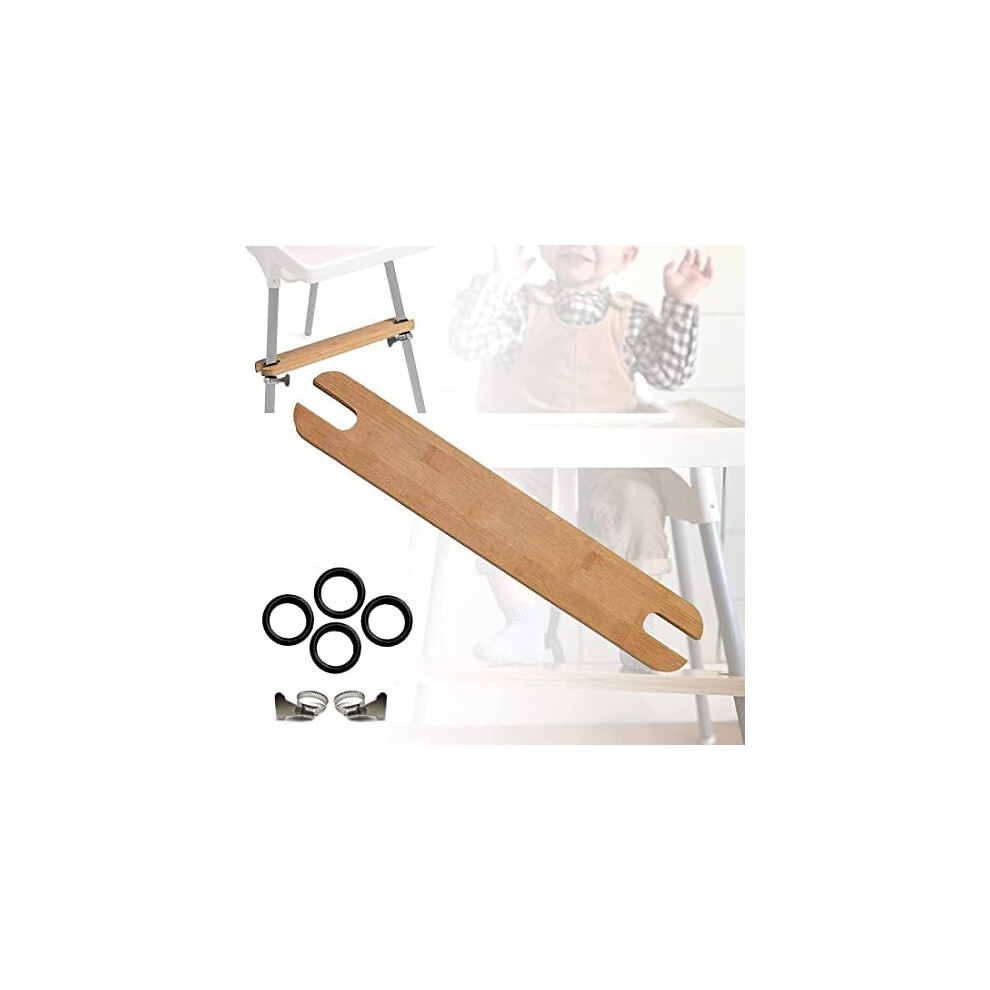 High Chair Footrest, Adjustable Height Natural Bamboo Baby Highchairs Pedal, Suitable For Ikea Antilop High Chair Footstool (A) Tlbb