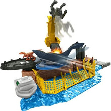 Jurassic World Dominion Minis Mosasaurus Mayhem Playset with 2 Mini Dinosaur Figures, Launchers and Break Apart Feature, Toy Gift Set and Co