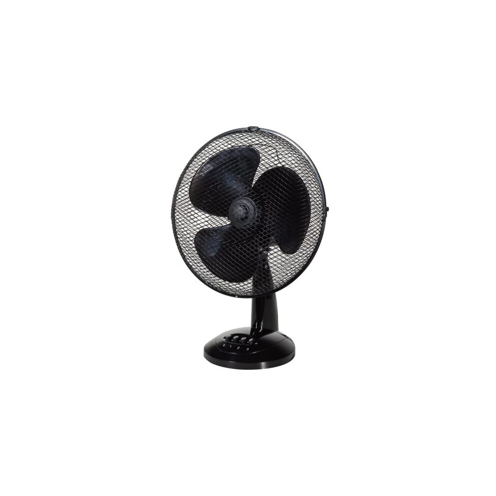 New Zanussi 12" Inch, Lightweight, Portable Desk Fan, 3 Speed Settings, Wide-Angled Oscillation, Powerful Airflow, Quiet Operation, Perfect For