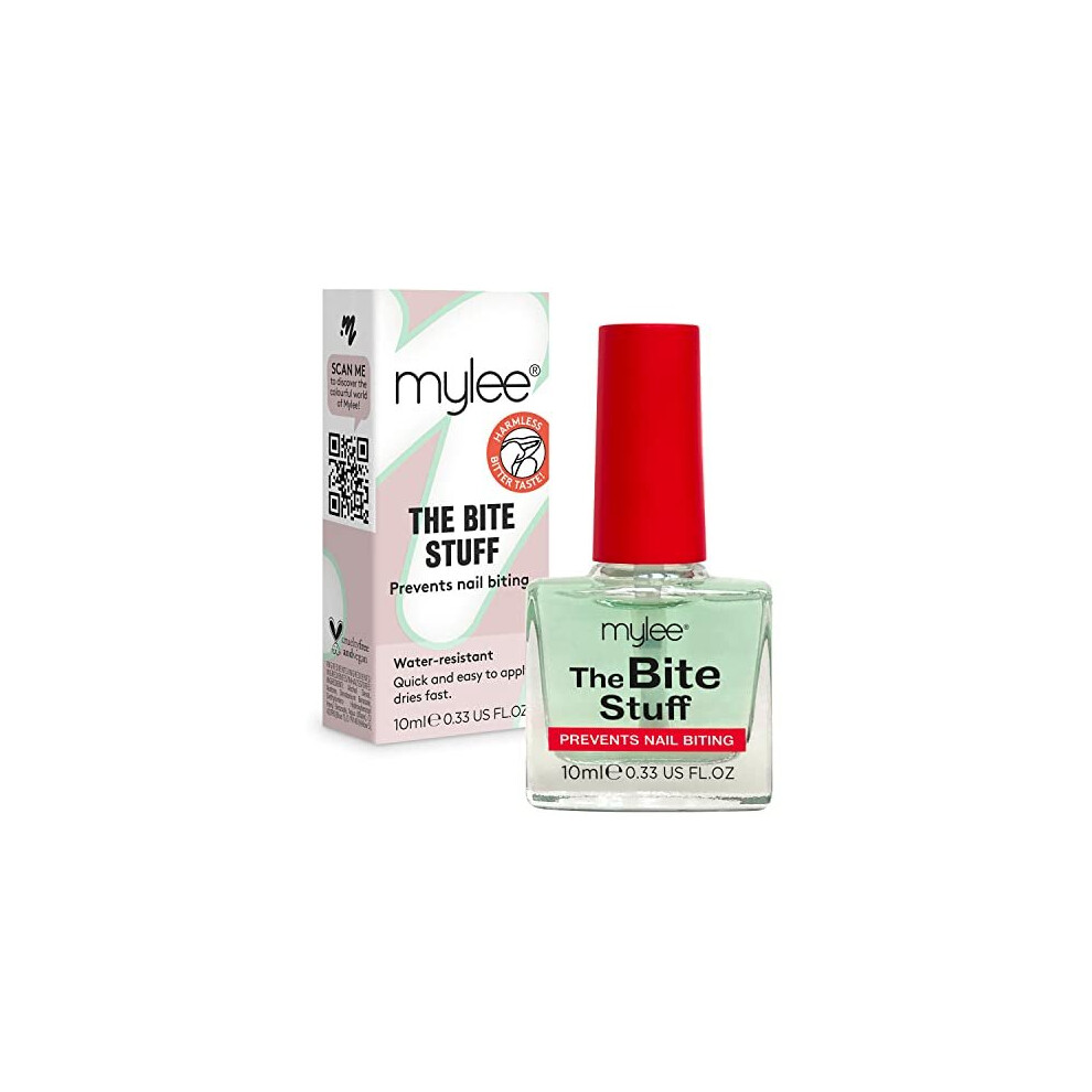 Mylee The Bite Stuff - Stop Biting Your Nails - Anti Nail Biting Nail Polish - Nail Biting Prevention, For Adults & Children - Clear Nail Va