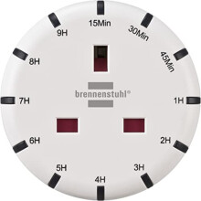 Brennenstuhl Digital Countdown Timer / Timer Plug Socket with integrated LED Display (Timer socket outlet for indoor use, countdown adjustab