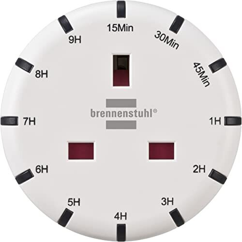 Brennenstuhl Digital Countdown Timer / Timer Plug Socket with integrated LED Display (Timer socket outlet for indoor use, countdown adjustab