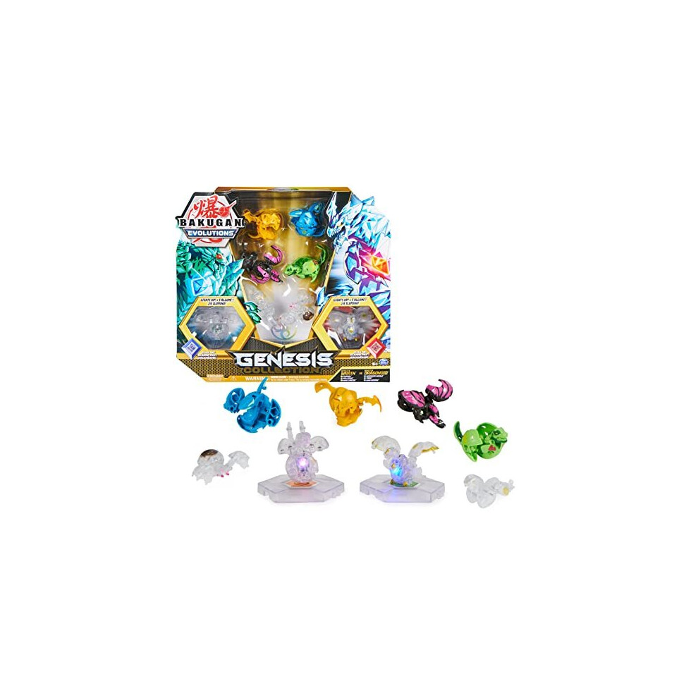 BAKUGAN Evolutions, Genesis Collection Pack, Includes NEW Light Up, Kids Toys for Boys Aged 6+, AS SEEN ON ROBLOX, NETFLIX and POP TV