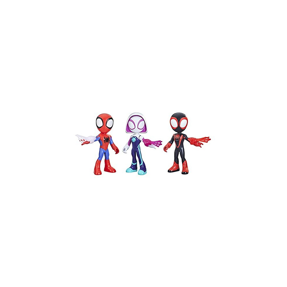 Marvel Spidey and His Amazing Friends Supersized Hero Figures Multipack, 3 Large Action Figures, Preschool Super Hero Toy for Kids Ages 3 an