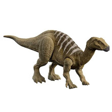 Jurassic World Dominion Roar Strikers Iguanadon Dinosaur Action Figure with Attack Motion and Sound, Toy Gift with Physical and Digital Play