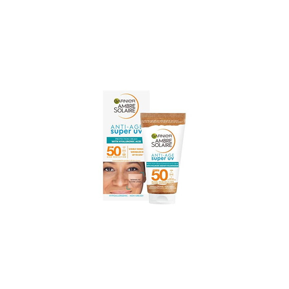 Garnier Ambre Solaire Anti-age, Face Protection Cream SPF50, Super UV, 50ml
