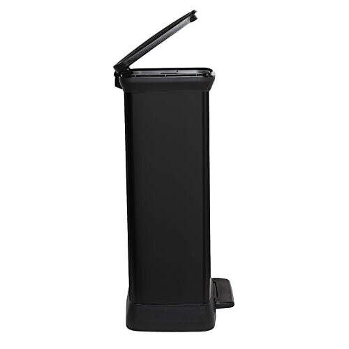 Curver Curver Metal Effect Kitchen One Touch Deco Bin, Black, 50 Litre 2