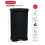 Curver Curver Metal Effect Kitchen One Touch Deco Bin, Black, 50 Litre 9