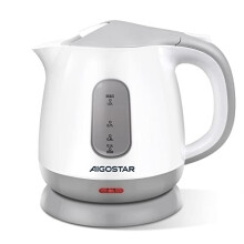 Aigostar Small Electric Kettle, 1 Litre 1100W Low Wattage Kettle for Bedroom Travel Camping Office, Portable Lightweight Water Tea Kettle Co