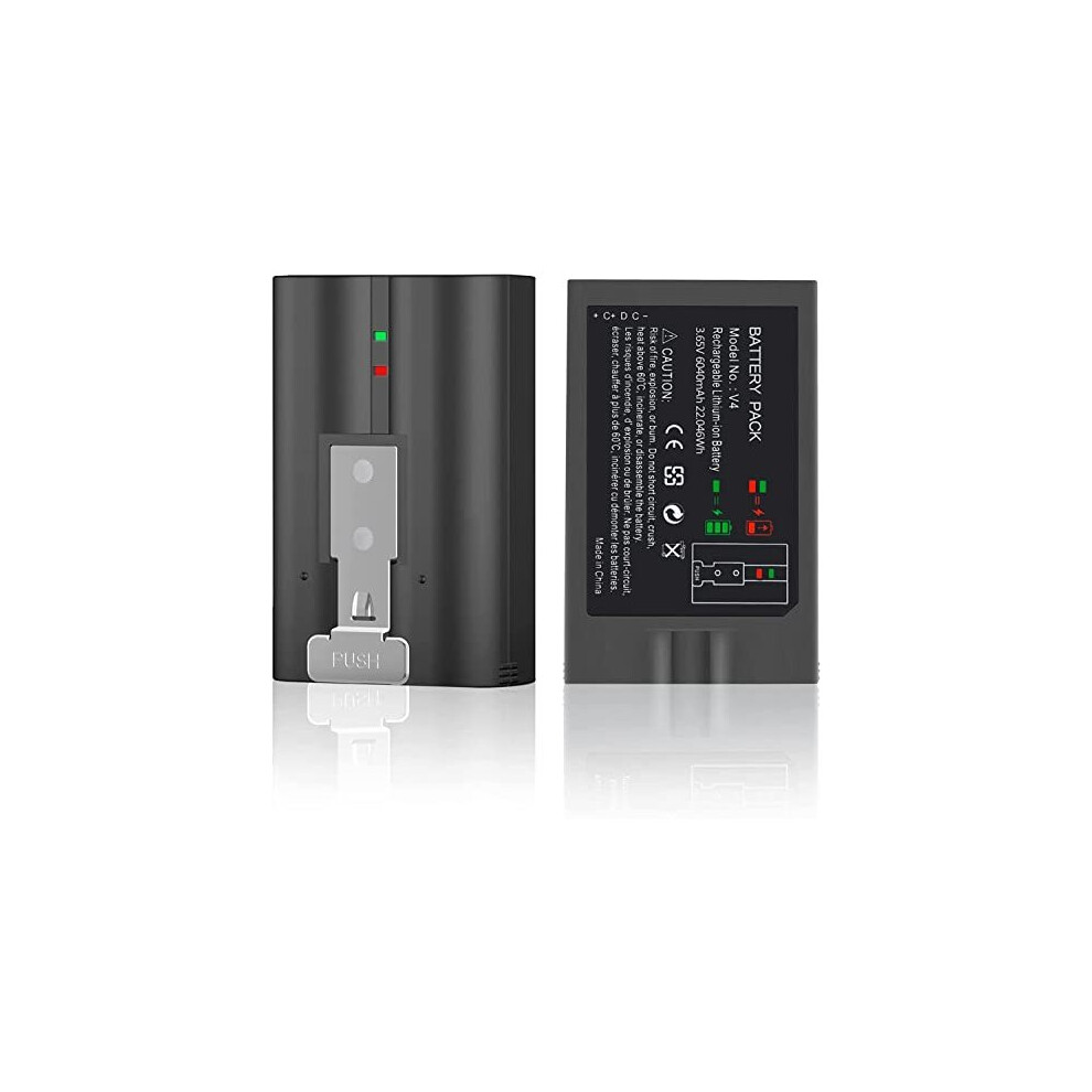 Ring Outdoor Camera 2-Pack 6040mAh Replacement Batteries & Charger For Ring Doorbell & Cameras - Extended Runtime Power Ring Doorbell Wireless