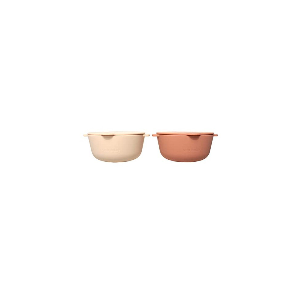 2 Pack Silicone Bowls With Lids, For Babies And Toddlers, Bpa Free, Dishwasher, Microwave, And Freezer Safe Ana Baby