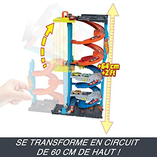 Hot Wheels Tour de course transformable Hot Wheels City (HKX43) 2