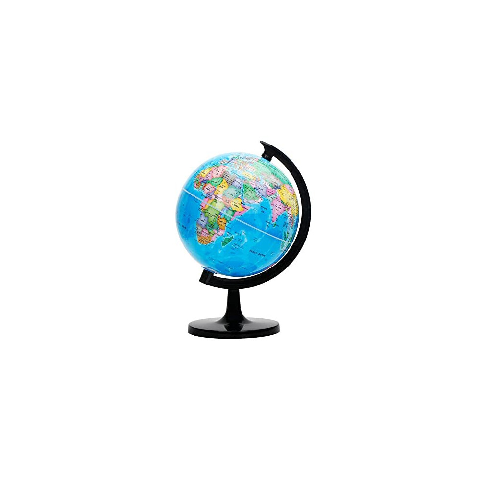 Exerz 20Cm World Globe Political Map - Educational Geographic Globe - Self Assembled School Globe - 20Cm Diameter