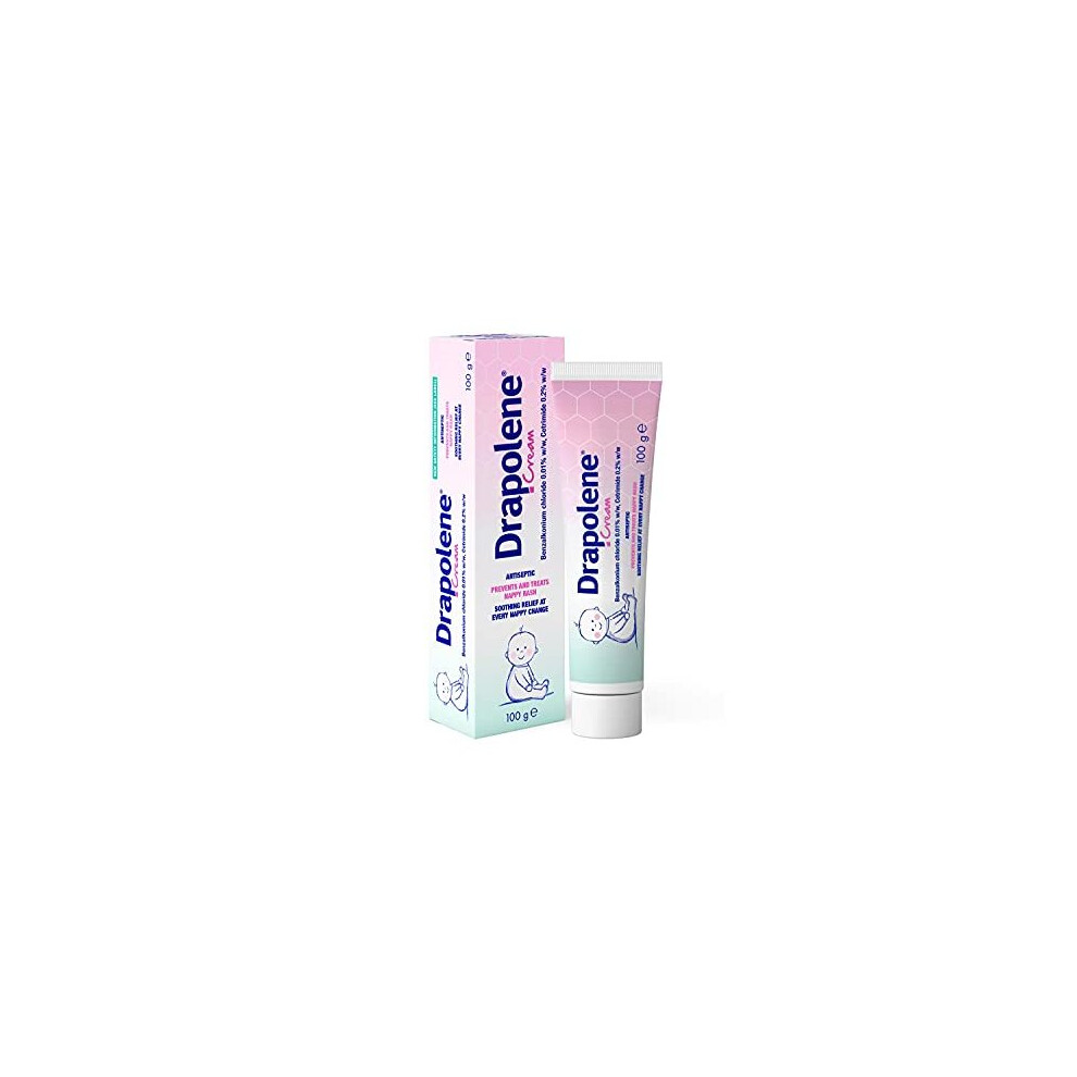 Drapolene Cream 100g Tube | Prevents and Treats Nappy Rash | Soothes and Protects Baby's Bottom from Newborn Onwards