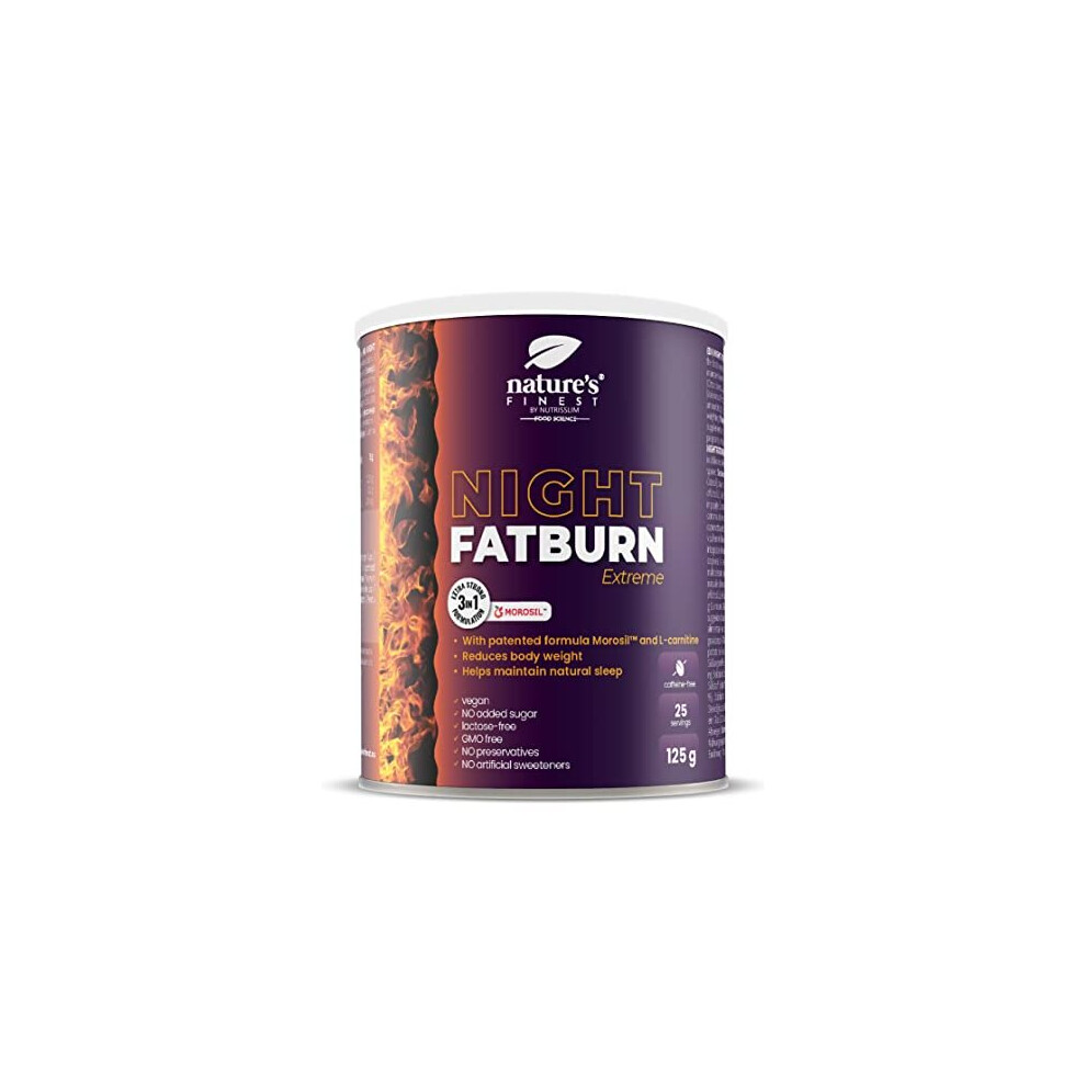 Nature's Finest Night FatBurn Extreme Weight Loss | 4in1 Slim Fast While Sleeping Fat Burner With Morosil, L-carnitine | Vegan, GMO Caffeine