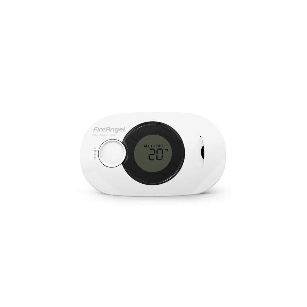 Fireangel FA3322 Digital CO Alarm with 10 Year Sealed For Life Battery and includes Temperature and Humidity Sensing and Warnings