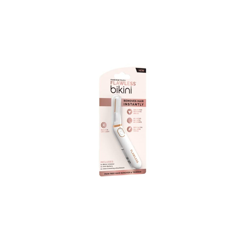 Finishing Touch Flawless Bikini Trimmer & Hair Remover - Bikini Shaver & Pubic Hair Trimmer for Women - Dry Use Intimate Razor - Painless Bi
