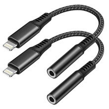 Lightning to 3.5 mm Headphone Jack Adapter[Apple MFi Certified]iPhone Headphones Adapter Aux Audio Jack Converter, Compatible with for iPhon