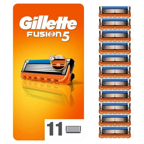 Gillette Gillette Fusion5 Ανταλλακτικά ξυραφιού για άνδρες, πακέτο των 11