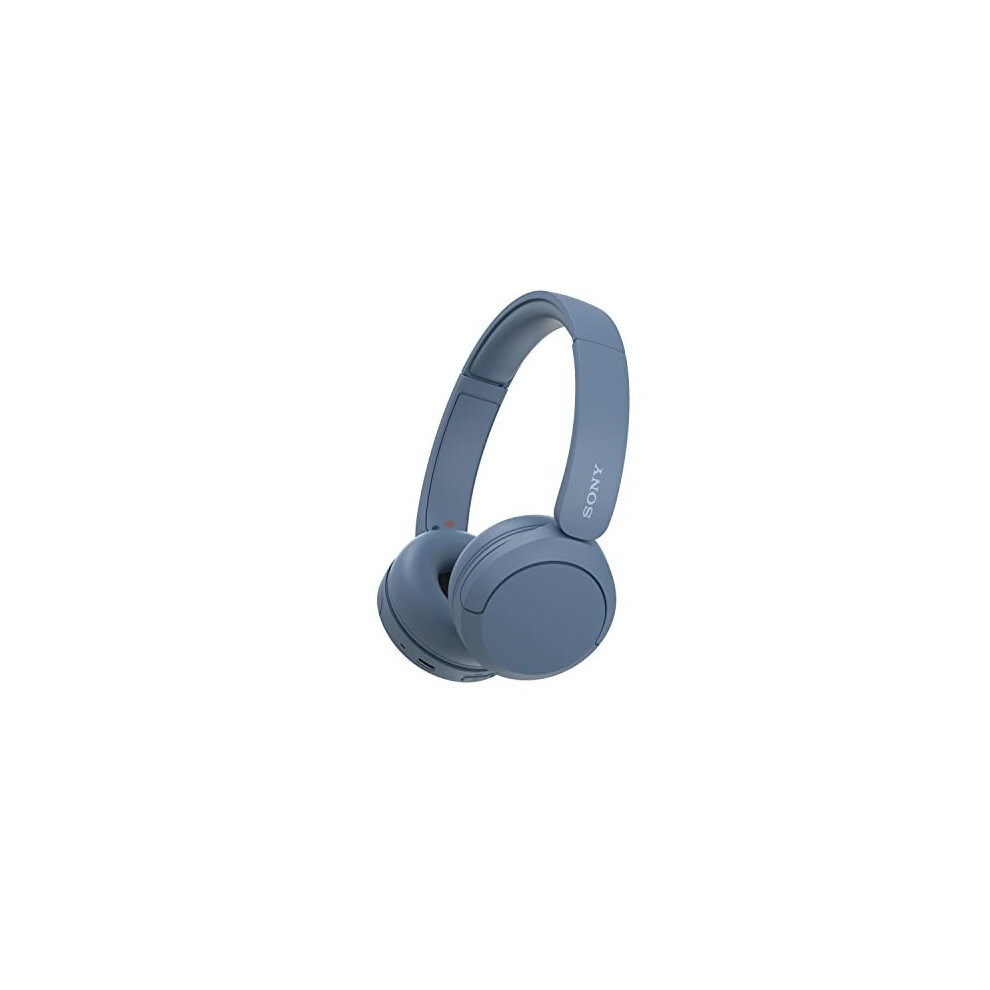 Sony WH-CH520 Wireless Bluetooth Headphones - up to 50 Hours Battery Life with Quick Charge, On-ear style - Blue