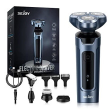 Sejoy rasoio elettrico rotante da uomo UK, rasoio elettrico da uomo, rasoio da barba per capelli pubici, rasoio elettrico da uomo, regolabarba, 5 in 1