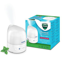 Vicks Personal Cool Mist Ultrasonic Humidifier - Small, Easy to Use, Quiet - Constant Mist Output - Home Use, Bedroom, Office, Essential Oil