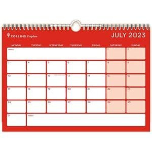 Collins Colplan Academic 202324 A4 Mid Year Memo Calendar School