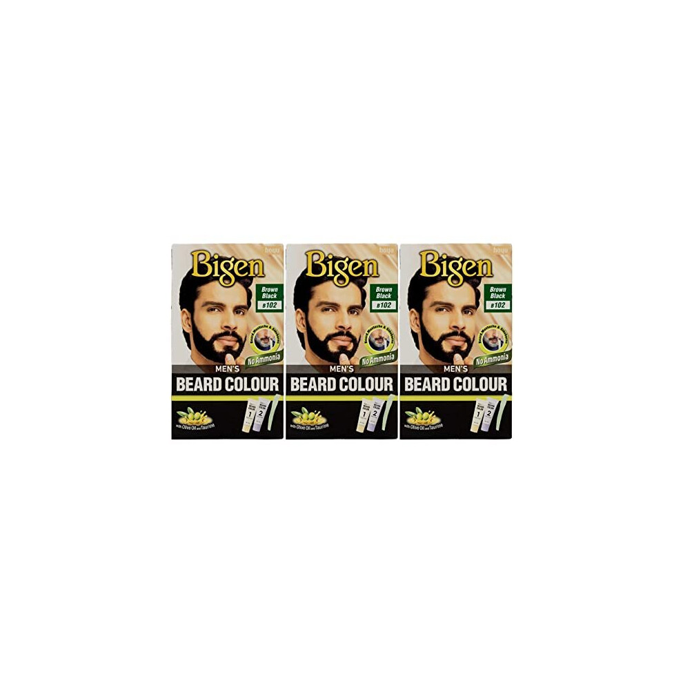 Bigen Mens Beard Colour (Brown, Black) (Pack of 3)-B102