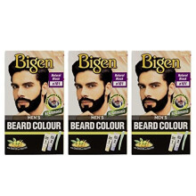 3 x Bigen Men's Beard Colour | No Ammonia Formula with Aloe Extract & Olive Oil - 101 Natural Black