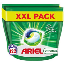 Ariel All-in-1 PODS Laundry Detergent Washing Liquid Tablets / Capsules, 122 Washes (61x2), Original, Brilliant Stain Removal and Freshness