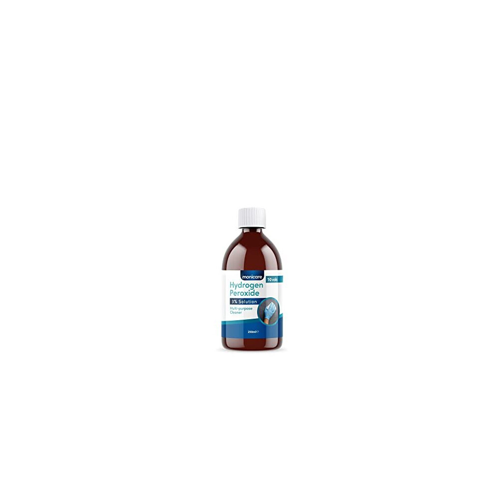 Monicare Hydrogen Peroxide 3% -250ml, 10 Vols, Clear