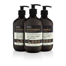 Baylis & Harding Goodness Oud, Cedar & Amber Natural Hand Wash 500ml, (Pack of 3) - Vegan Friendly