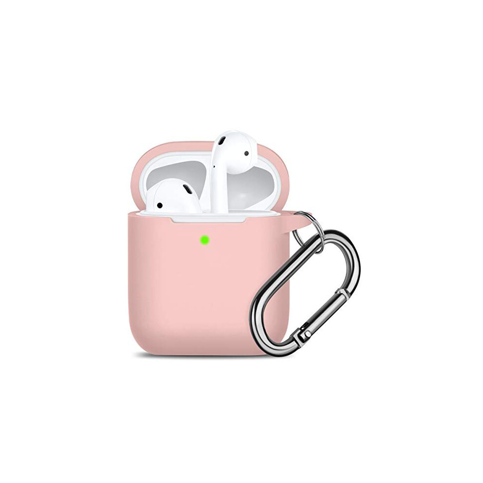 Oielai Airpod Case Cover Compatible With Airpods 2 & 1, Silicone Shockproof Cute Case-Front Led Visible- Support Wireless Charging With Cara 5061240498816