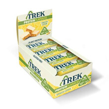 TREK High Protein Flapjack Smooth Lemon - Gluten Free - Plant Based - Vegan Snack - 50g x 16 bars