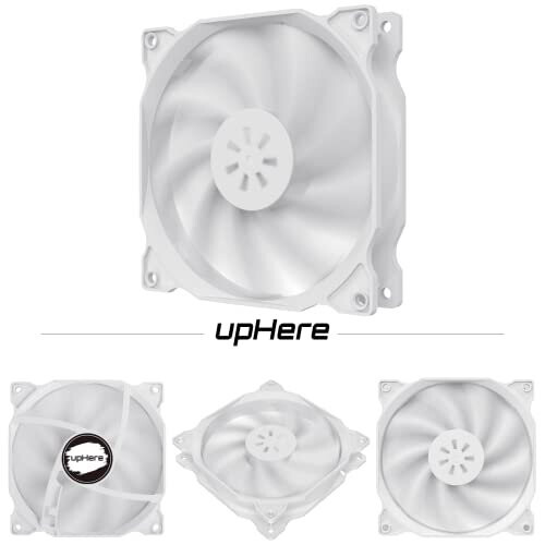 UpHere 120mm White Silent Fan For Computer Cases, CPU Coolers, And ...