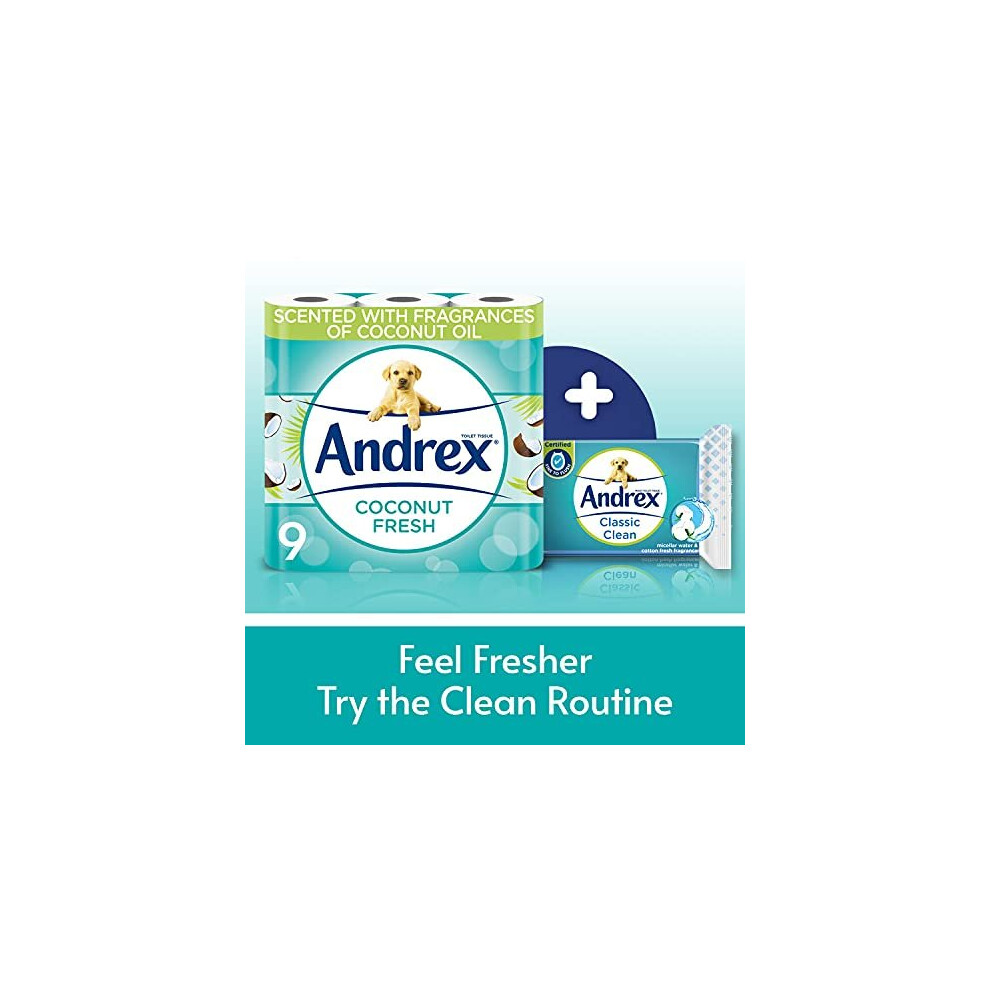 Andrex Coconut Fresh Fragrance Toilet Rolls 45 Toilet Roll Bulk Buy