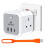 Plug Adapter with 3 USB, 4 Way Multi Plug Extension USB C Wall Socket Adaptor, 13A UK 3 Pin Cube Multiplug Switched Power Extender for Home, 1