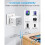 Plug Adapter with 3 USB, 4 Way Multi Plug Extension USB C Wall Socket Adaptor, 13A UK 3 Pin Cube Multiplug Switched Power Extender for Home, 3
