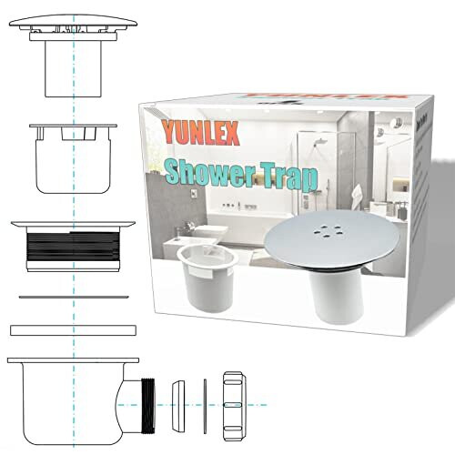 Shower Drain Cover, Shower Trap Cover Replacement, 90mm / 115mm Shower Plughole Cover, Shower