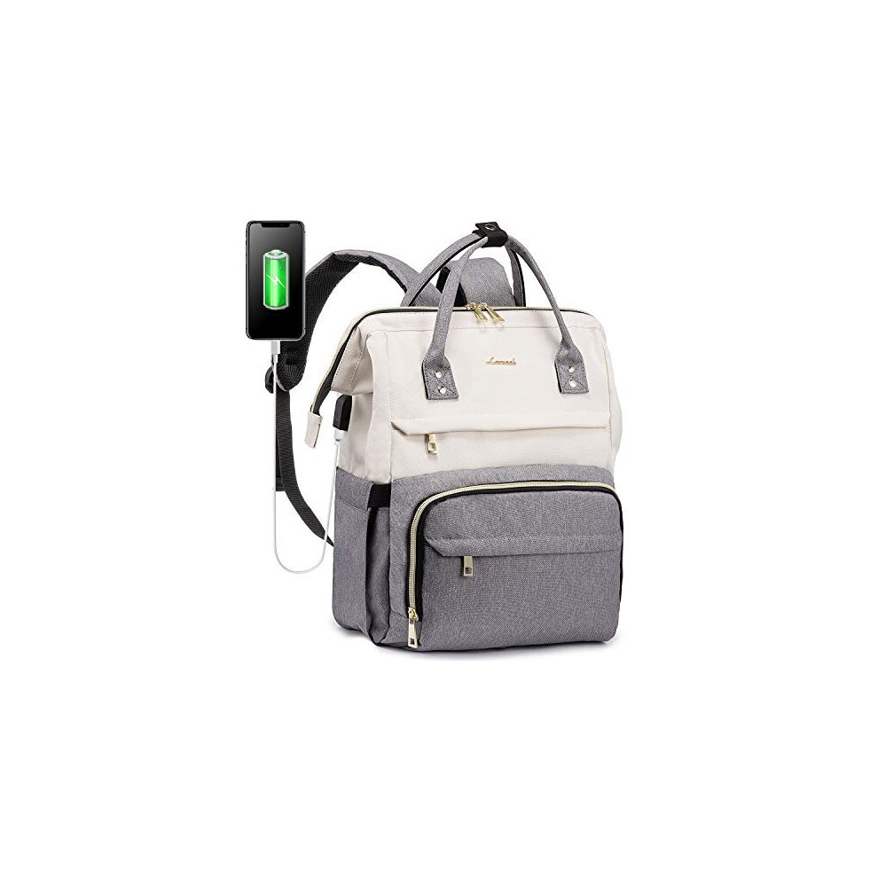 LOVEVOOK Laptop Backpack Women 15.6 inch, Work Bags for Women, School Computer Bag with USB Port for Business College Travel, Laptop Rucksac