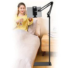 SAMHOUSING Tablet Floor Stand, Adjustable Universal 360-degree Rotatable Metal Tablet Holder, Phone Stand for iPad/iPhoneX/iPad Pro or Other