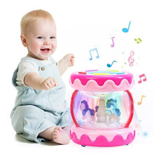 Baby Toys 12 18 Months Unicorn Carousel Rotating Projector Light Up Toys with Music, Early Learning Musical Toys for 1 2 Year Old Toddler, E
