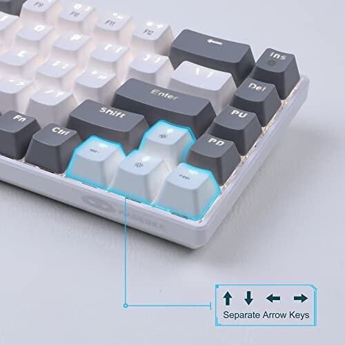 MageGee Portable 60% Gaming Mechanical Keyboard, Minimalist MK-Box Ice ...