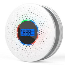 Combination Smoke and Carbon Monoxide Alarm Detector,Dual Sensor Smoke Alarm and Carbon Monoxide Detector and Replaceable Battery Smoke and