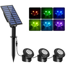  T-SUN Solar Pond Lights, 3 In 1 RGB Color Changing  Underwater Pond Lights, Outdoor Waterproof LED Landscape Spotlights For Fish  Tank Garden Yard Pool Pond Fountain Waterfall Decoration