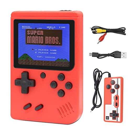 Retro Games Console,Mini Games Console, Handheld Games Console,with 800 Classic Games, 600mAh Rechargeable Battery Support TV Connection, Tw