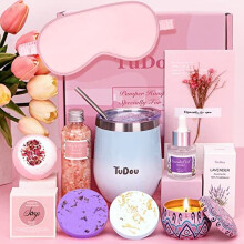 Birthday Pamper Gifts for Women, Unique Self Care Package Relaxation Spa Bath Set for Her, Wellbeing Get Well Soon Gifts for Women, Ladies P