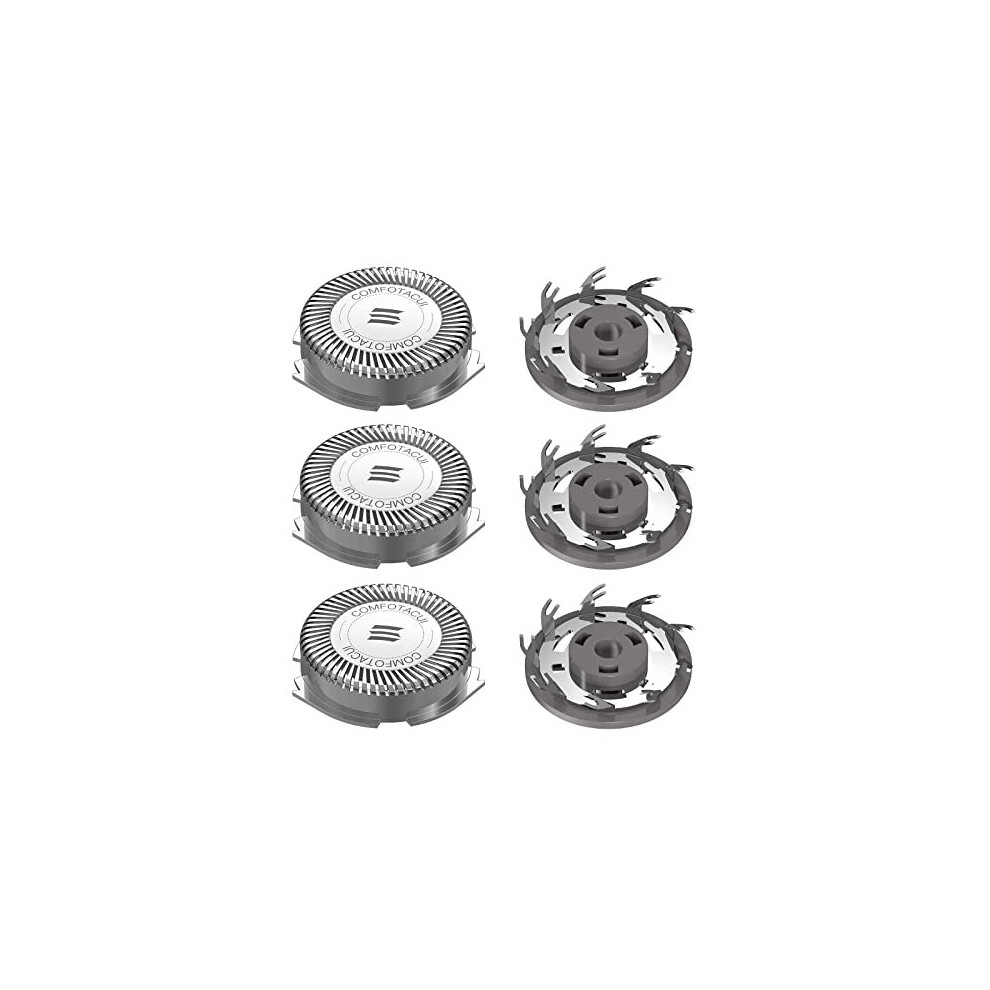 Replacement Shaver Heads for Philips Aquatouch 3 Pack, Ancable Shaver Replacement Heads Compatible with Series 1000, 2000, 3000, 5000 and Mo