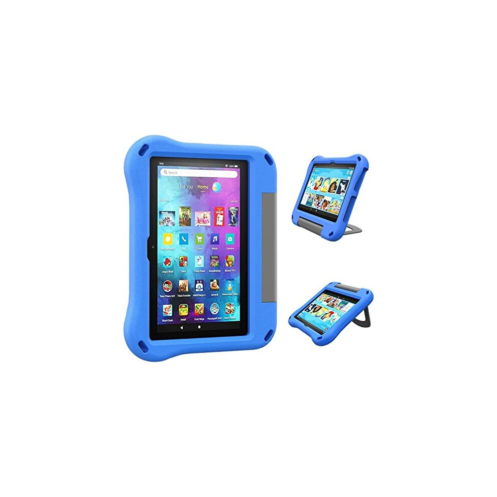 Dj&Rppq Fire Hd 8 Tablet Case For Kids,Kindle Fire Hd 8 Case,Amazon Fire Tablet 8 Case,Shockproof Handle Stand Kids Case Cover For Amazon Kindle Fir