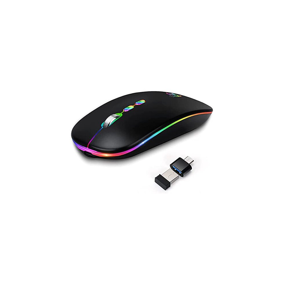 KBCASE Mouse for iPad Wireless USB C Bluetooth LED Mouse Type C